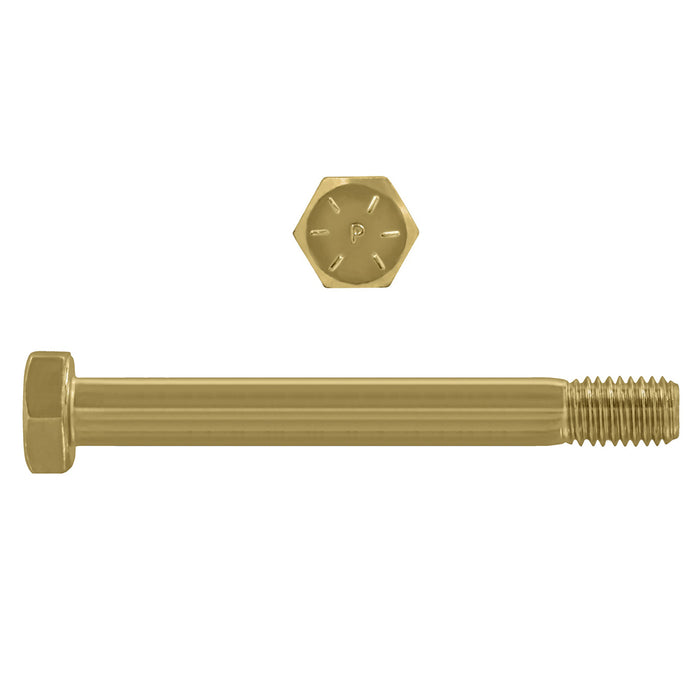 H. Paulin 079-513 Paulin 3/8"-16 x 8" Hex Head Cap Screws Grade 8 UNC Zinc-Yellow PT 50 Pcs