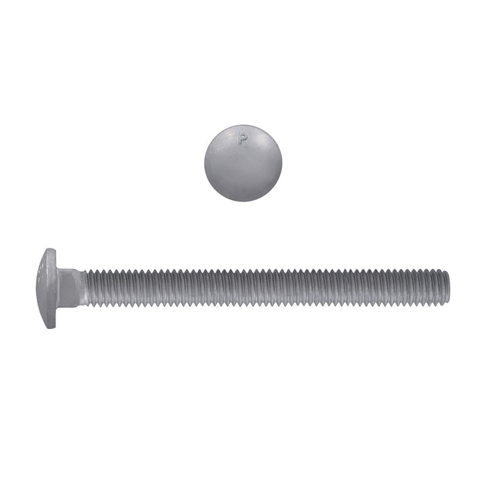 H. Paulin (680) 852-504 Paulin 3/8"-16 x 4" Carriage Bolts Galvanized Grade 2 UNC FT 100 Pcs