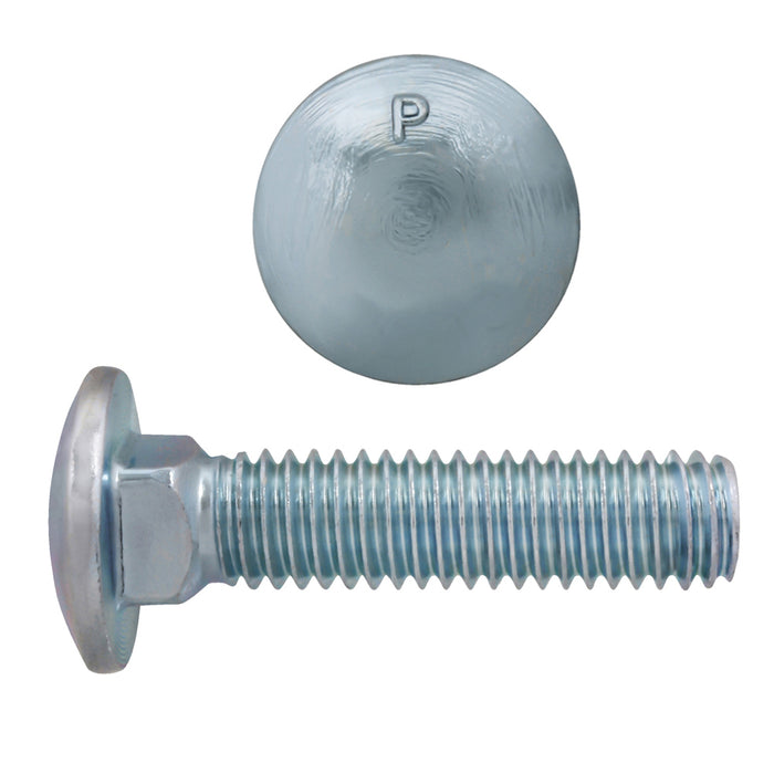 H. Paulin (680) 129-541 Paulin 7/16"-14 x 2" Carriage Bolts Zinc Grade 2 UNC FT 50 Pcs
