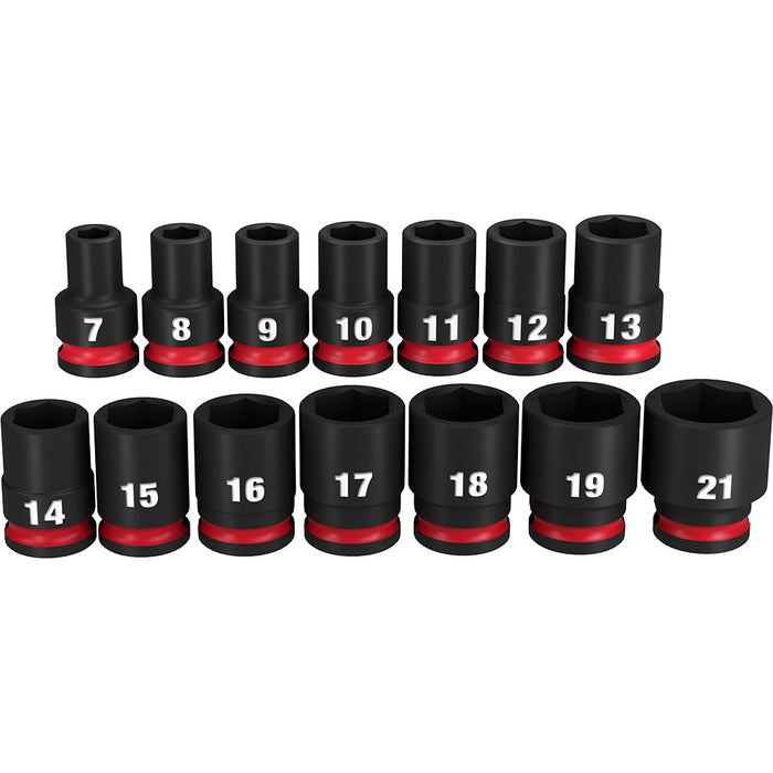 Milwaukee 49-66-7007 14PC SHOCKWAVE Impact Duty™ 3/8" Drive Metric Standard 6 Point Socket Set