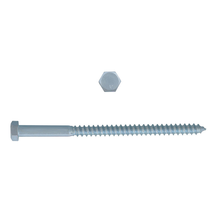 H. Paulin (680) 135-509 Paulin 3/8" x 6" Hex Lag Bolts Steel Zinc 50 pcs