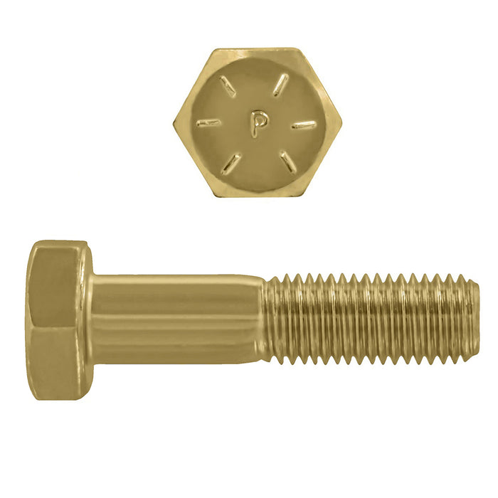 H. Paulin B079-723 Paulin 3/4"-10 x 3-1/2" Hex Head Cap Screws Grade 8 UNC Zinc-Yellow PT 70 Pcs