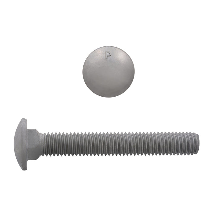 H. Paulin (680) 852-592 Paulin 1/2"-13 x 3-1/2" Carriage Bolts Galvanized Grade 2 UNC FT 50 Pcs