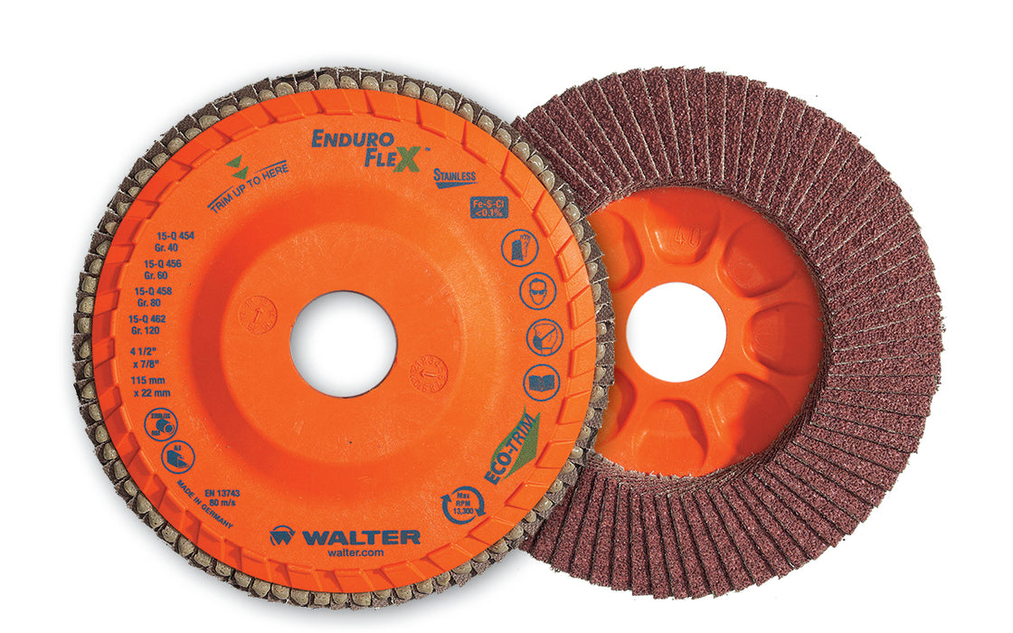 Walter (365) 15Q508 5" X 7/8" GR80 ENDUROFLEX-STAINLESS™ BLENDING DISC MAX RPM 12,200 PK10