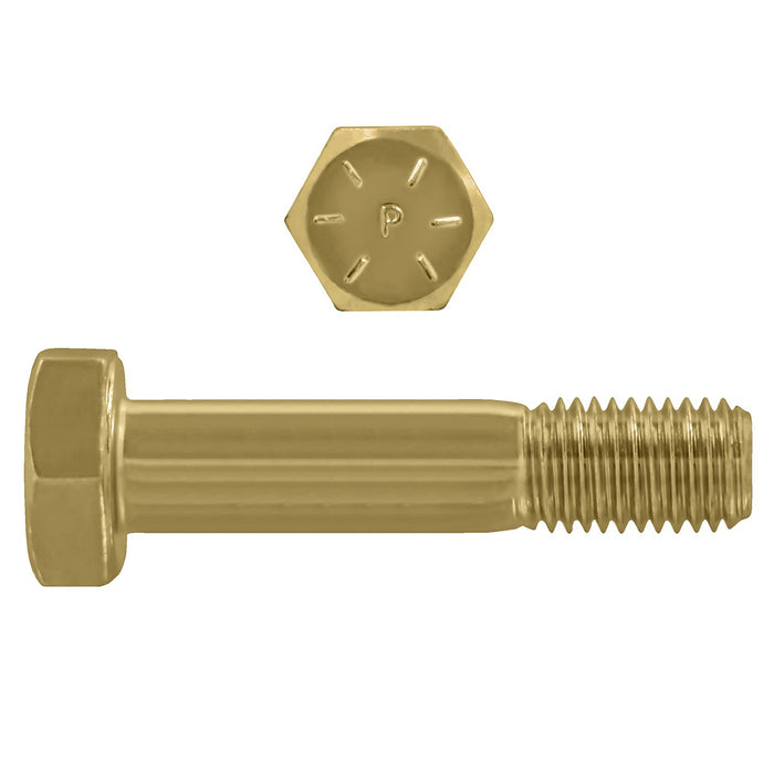 H. Paulin (680) B079-684 Paulin 5/8"-11 x 4-1/2" Hex Head Cap Screws Grade 8 UNC Zinc-Yellow PT 80 Pcs