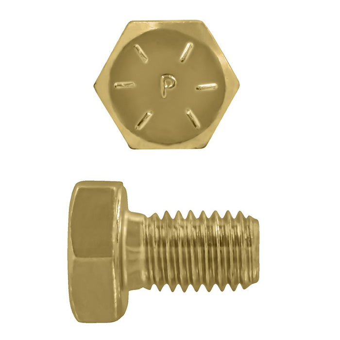 H. Paulin (680) B079-485 Paulin 3/8"-16 x 1/2" Hex Head Cap Screws Grade 8 UNC Zinc-Yellow FT 1300 Pcs