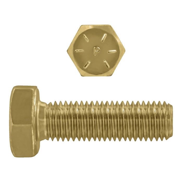H. Paulin B079-717 Paulin 3/4"-10 x 2" Hex Head Cap Screws Grade 8 UNC Zinc-Yellow FT 100 Pcs