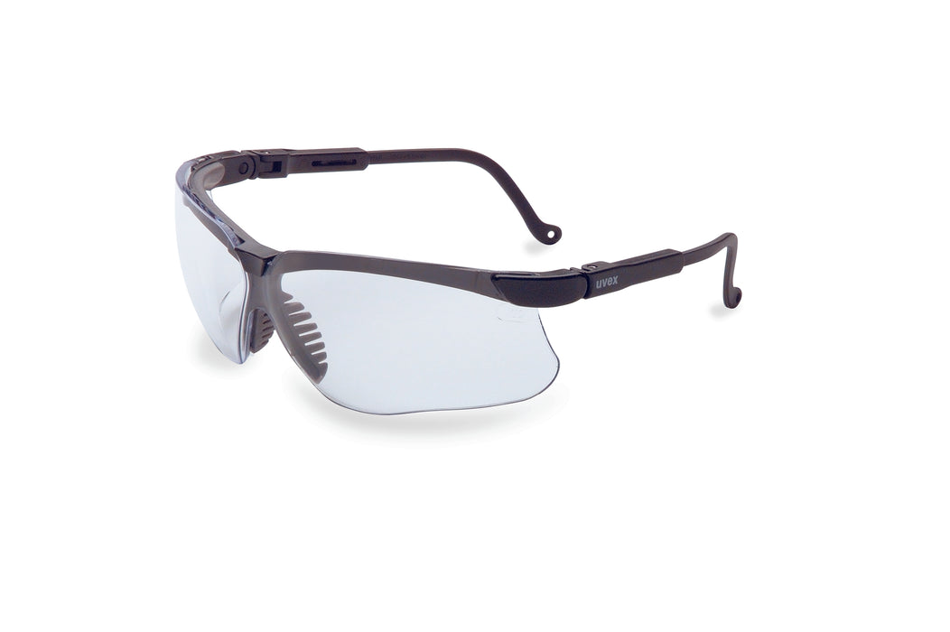 North Safety (399) S3200HS UVEX by Honeywell S3200HS Genesis Series Safety Eyewear with Black Frame, Clear Lens and Hydro Shield Anti-Fog Lens Coating