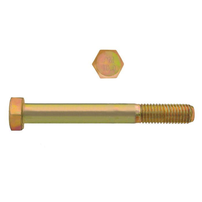 H. Paulin (680) 613-378 Paulin M10-1.50 x 70mm Metric Hex Head Cap Screws CL 10.9 Coarse Zinc-Yellow DIN931 PT 100 Pcs