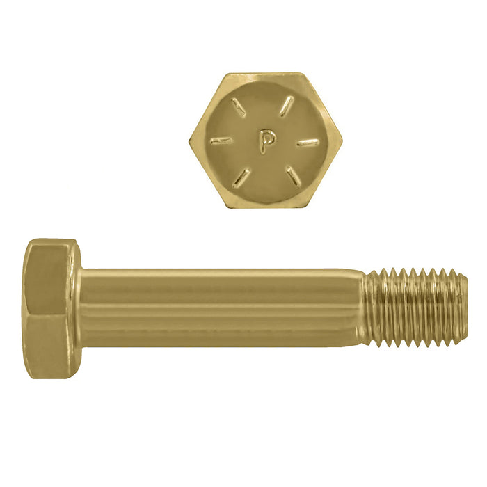 H. Paulin B079-776 Paulin 7/8"-9 x 6-1/2" Hex Head Cap Screws Grade 8 UNC Zinc-Yellow PT 30 Pcs
