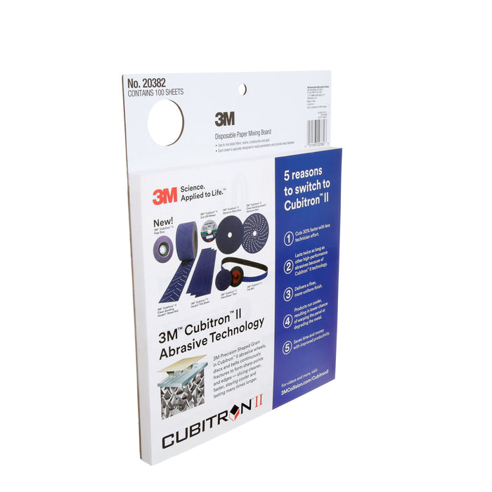 3M (815) 20382 3M™ Disposable Paper Mixing Board 20382, Colour: White, 3M Stock No. 7100144396