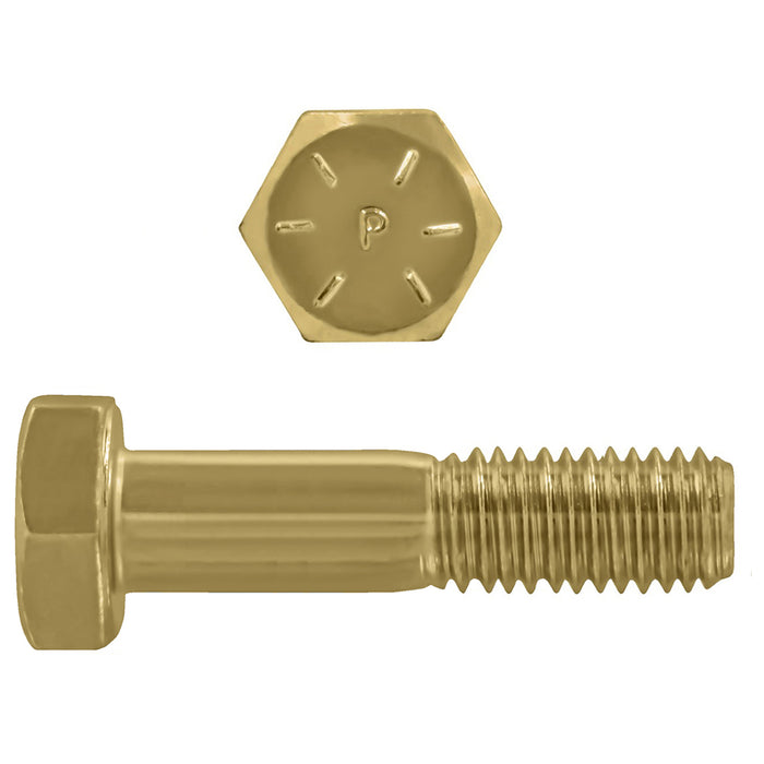 H. Paulin (680) 079-497 Paulin 3/8"-16 x 2-1/4" Hex Head Cap Screws Grade 8 UNC Zinc-Yellow PT 100 Pcs
