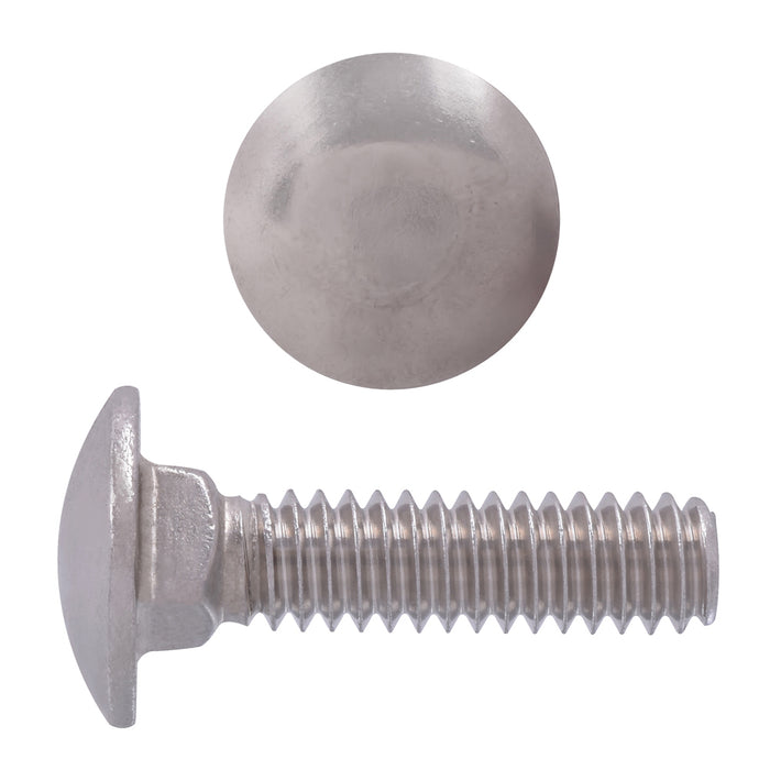 H. Paulin (680) 5002-309 Paulin 1/4"-20 x 1" Carriage Bolts 18.8 Stainless Steel UNC FT 100 Pcs