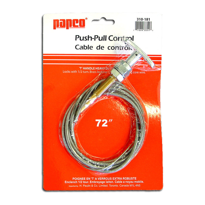 H. Paulin (680) 310-181 Papco 72" Push-Pull Controls 1Pcs