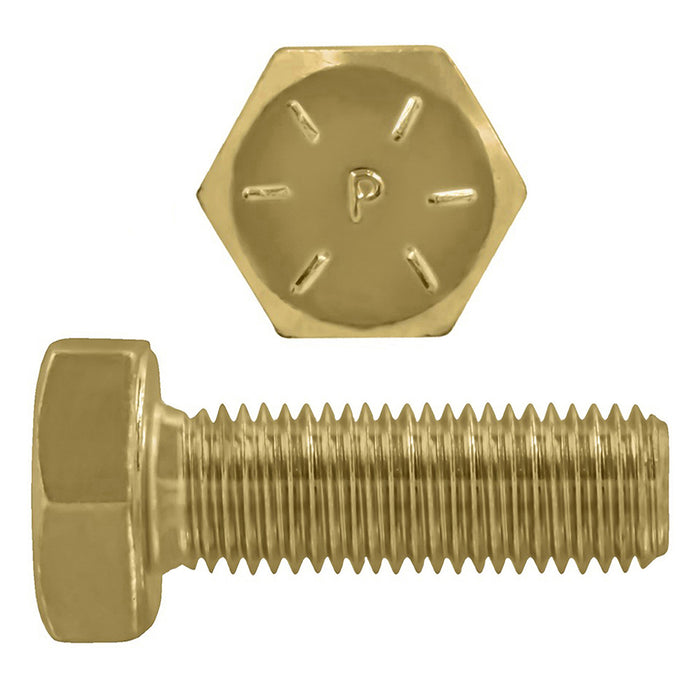 H. Paulin (680) B079-762 Paulin 7/8"-9 x 2" Hex Head Cap Screws Grade 8 UNC Zinc-Yellow FT 75 Pcs