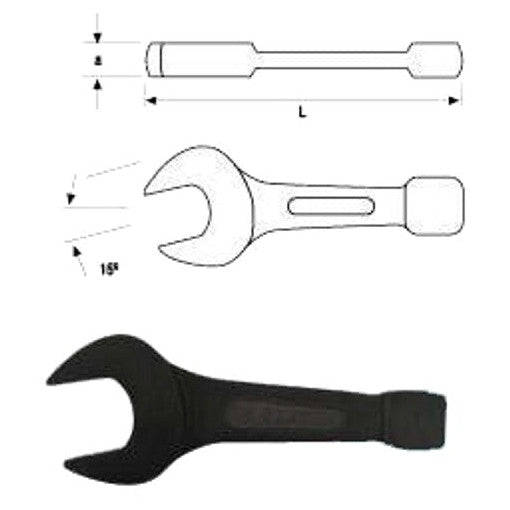 4-1/8" Flat Open End Striking Wrench