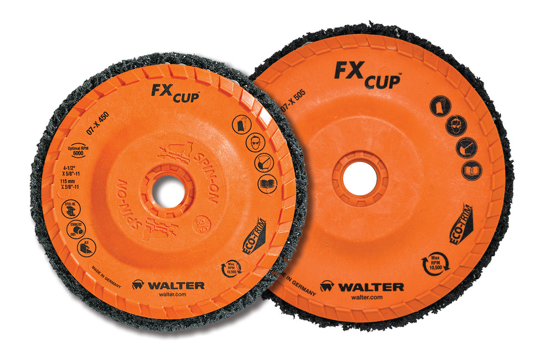 Walter 07X450 4-1/2" X 3/4" X 5/8"-11 FX CUP WHEEL PK 5