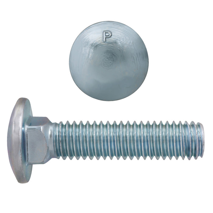 H. Paulin B129-677 Paulin 5/8"-11 x 2-1/2" Carriage Bolts Zinc Grade 2 UNC FT 150 Pcs