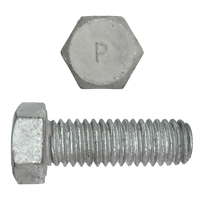 H. Paulin 850-444 Paulin 5/16"-18 x 1" Hex Head Cap Screws Grade 2 UNC Galvanized FT 100 Pcs