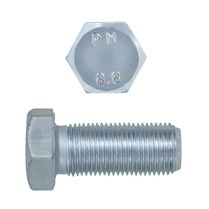 H. Paulin 009-162 Paulin M12-1.25 x 30mm Metric Hex Head Cap Screws CL 8.8 Extra Fine Zinc DIN961 FT 1 Pc