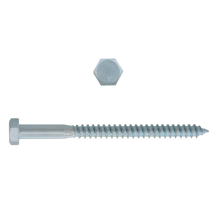H. Paulin (680) 135-459 Paulin 5/16" x 4" Hex Lag Bolts Steel Zinc 100 pcs