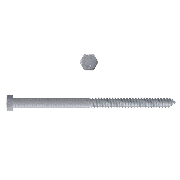 H. Paulin B854-603 Paulin 1/2" x 8" Hex Lag Bolts Steel Galvanized 90 pcs
