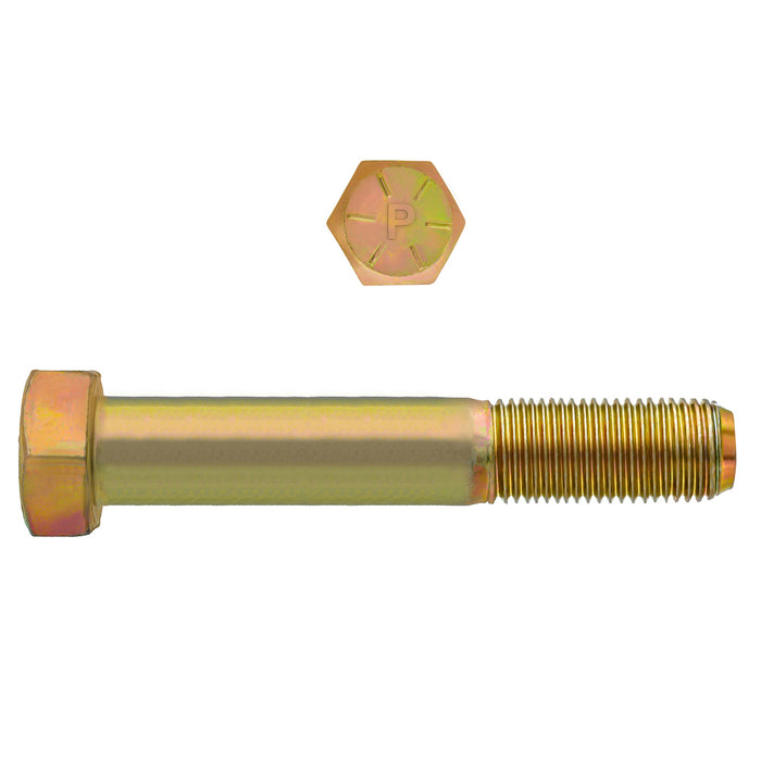 H. Paulin (680) B080-856 Paulin 1-1/8"-12 x 6" Hex Head Cap Screws Grade 8 UNF Zinc-Yellow PT 15 Pcs