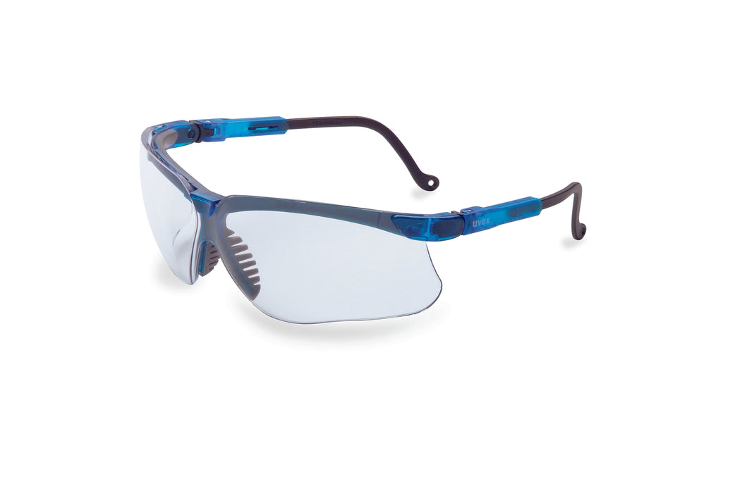 North Safety S3240 Honeywell Uvex Genesis® Vapor Blue Safety Glasses With Clear Anti-Scratch/Hard Coat Lens