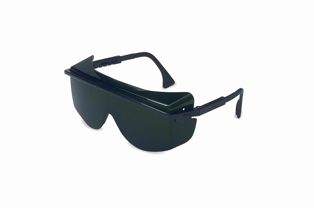North Safety S2509 Honeywell Uvex Astrospec® 3001 Black Safety Glasses With Shade 5.0 Anti-Scratch/Hard Coat/Infra-dura Lens