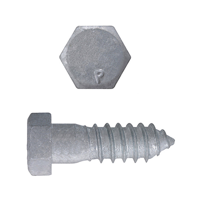H. Paulin (680) 854-586 Paulin 1/2" x 2" Hex Lag Bolts Steel Galvanized 50 pcs