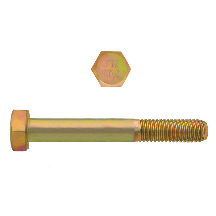 H. Paulin 613-326 Paulin M8-1.25 x 60mm Metric Hex Head Cap Screws CL 10.9 Coarse Zinc-Yellow DIN931 PT 100 Pcs