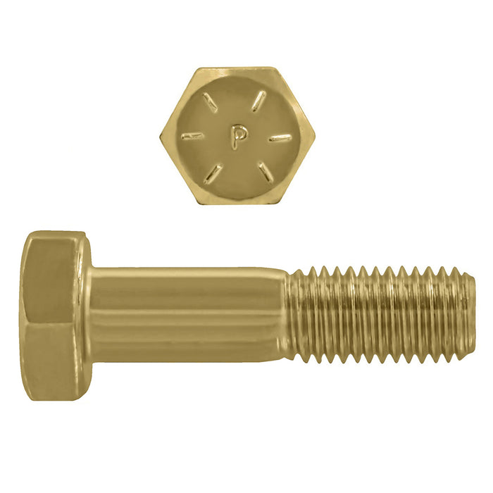H. Paulin B079-634 Paulin 9/16"-12 x 3" Hex Head Cap Screws Grade 8 UNC Zinc-Yellow PT 150 Pcs