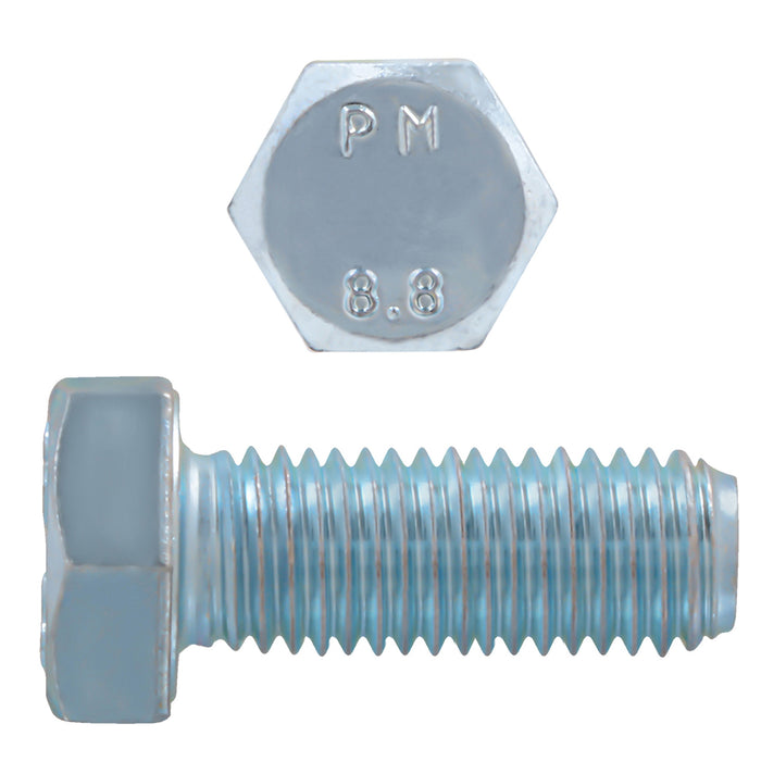 H. Paulin 608-502 Paulin M18-2.50 x 50mm Metric Hex Head Cap Screws CL 8.8 Coarse Zinc DIN933 FT 25 Pcs