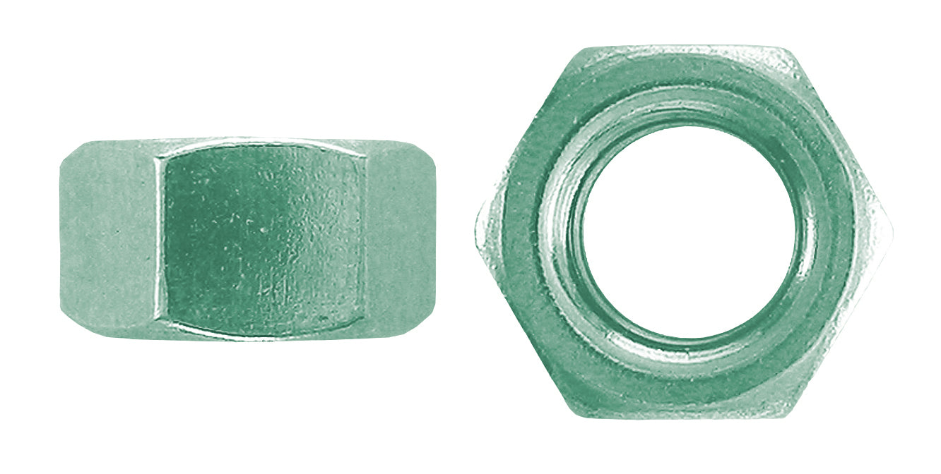 H. Paulin (680) 670-750 Paulin M10-1.00 Metric Finished Hex Nuts CL 8 Zinc - Green Fine 25Pcs