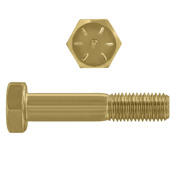 H. Paulin 079-727 Paulin 3/4"-10 x 5" Hex Head Cap Screws Grade 8 UNC Zinc-Yellow PT 20 Pcs