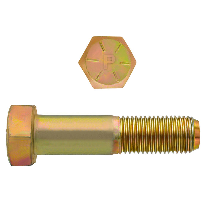 H. Paulin (680) B080-679 Paulin 5/8"-18 x 3" Hex Head Cap Screws Grade 8 UNF Zinc-Yellow PT 100 Pcs