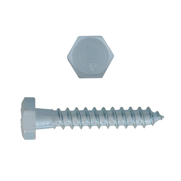 H. Paulin (680) 135-313 Paulin 1/4" x 1-1/2" Hex Lag Bolts Steel Zinc 100 pcs