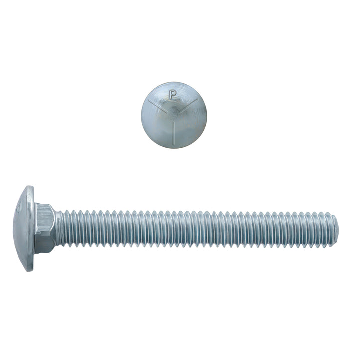 H. Paulin (680) 131-453 Paulin 5/16"-18 x 2-1/2" Carriage Bolts Zinc Grade 5 UNC FT 100 Pcs