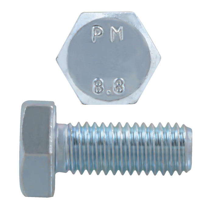 H. Paulin (680) 608-368 Paulin M10-1.50 x 25mm Metric Hex Head Cap Screws CL 8.8 Coarse Zinc DIN933 FT 100 Pcs