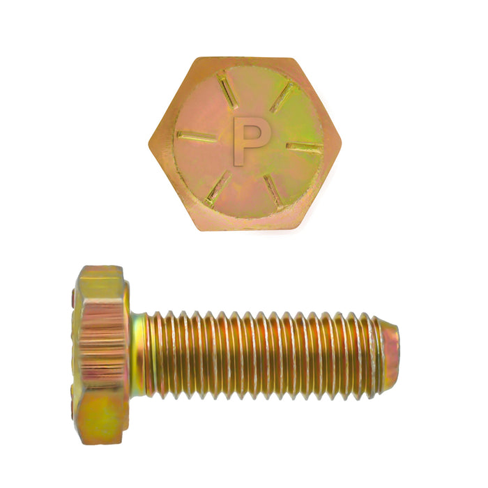 H. Paulin 080-440 Paulin 5/16"-24 x 1/2" Hex Head Cap Screws Grade 8 UNF Zinc-Yellow PT 100 Pcs