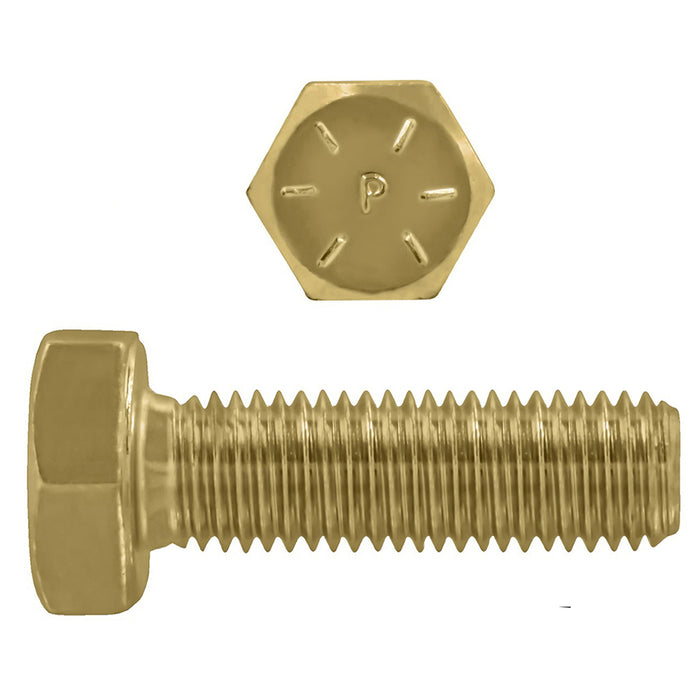 H. Paulin (680) 079-672 Paulin 5/8"-11 x 1-1/2" Hex Head Cap Screws Grade 8 UNC Zinc-Yellow FT 25 Pcs