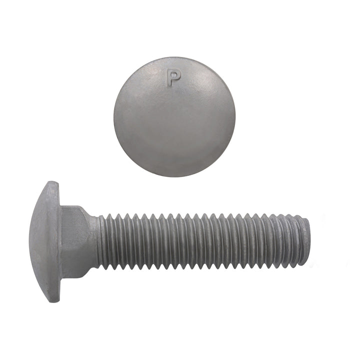 H. Paulin (680) 852-586 Paulin 1/2"-13 x 2" Carriage Bolts Galvanized Grade 2 UNC FT 50 Pcs