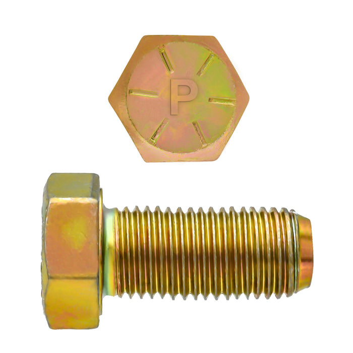 H. Paulin 080-668 Paulin 5/8"-18 x 1" Hex Head Cap Screws Grade 8 UNF Zinc-Yellow FT 25 Pcs