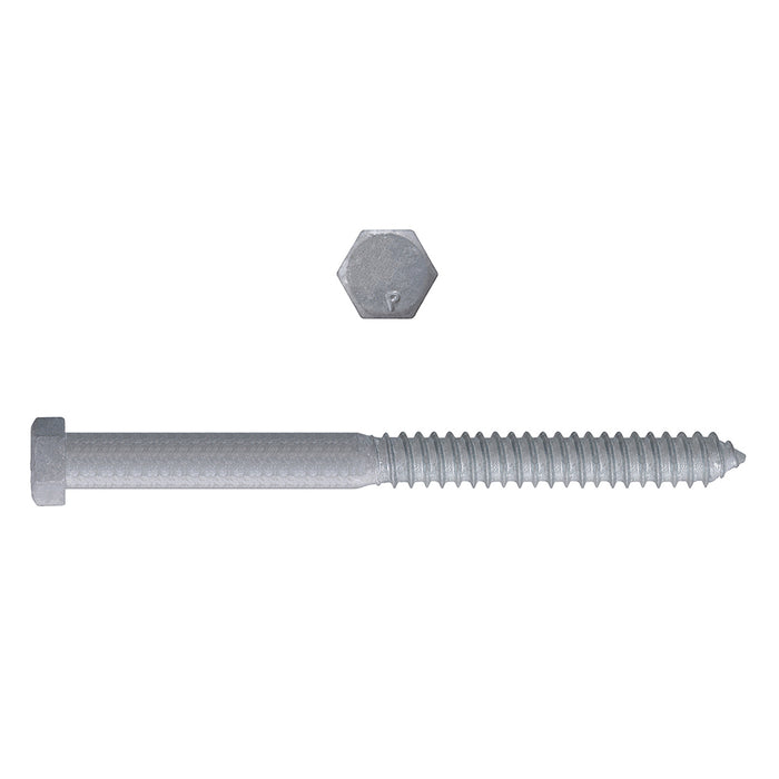 H. Paulin 854-599 Paulin 1/2" x 6" Hex Lag Bolts Steel Galvanized 25 pcs