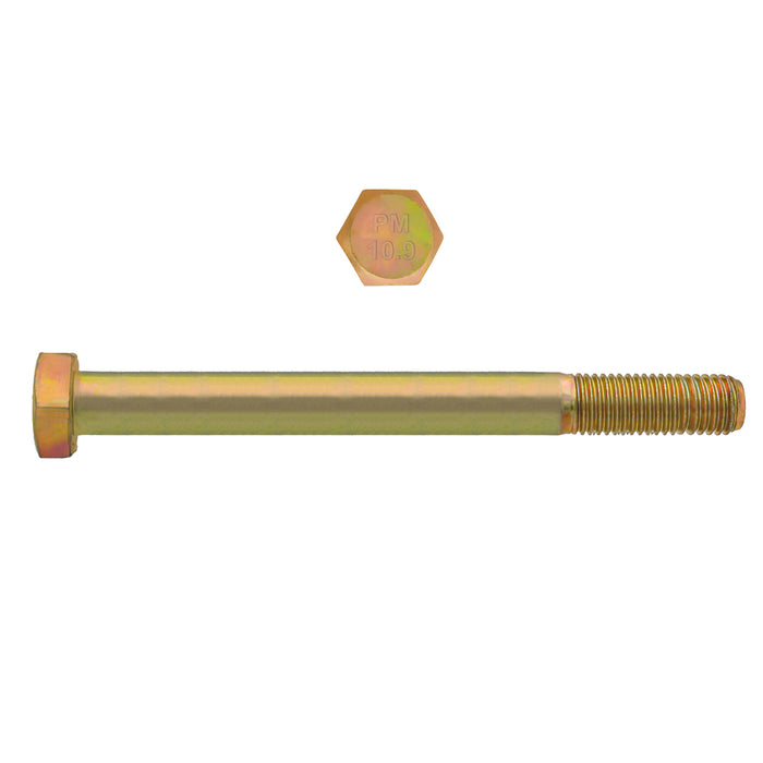 H. Paulin (680) 613-477 Paulin M16-2.00 x 110mm Metric Hex Head Cap Screws CL 10.9 Coarse Zinc-Yellow DIN931 PT 25 Pcs