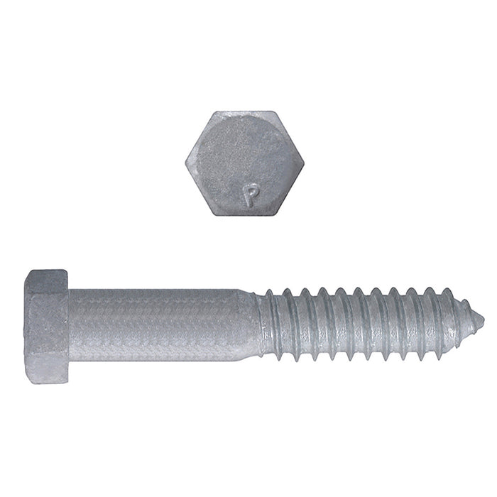 H. Paulin B854-725 Paulin 3/4" x 4" Hex Lag Bolts Steel Galvanized 70 pcs