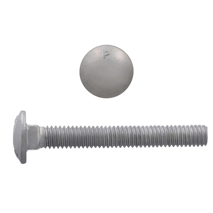 H. Paulin (680) 852-453 Paulin 5/16"-18 x 2-1/2" Carriage Bolts Galvanized Grade 2 UNC FT 100 Pcs