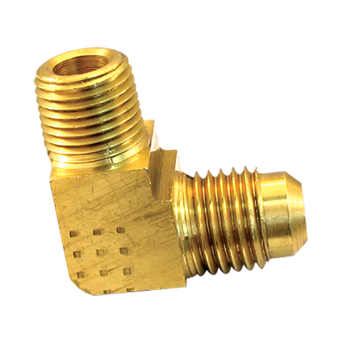 H. Paulin 009-380 Dominion A= 3/8" B= 1/4" Flare elbow 90 deg- tube to male pipe Brass 2Pcs