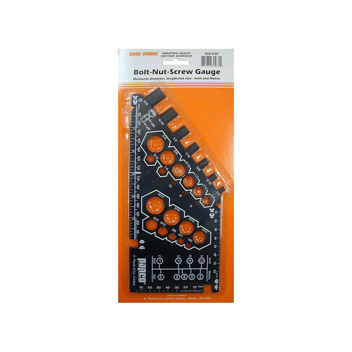 H. Paulin (680) 022-030 Papco Merchandiser Bolt-N-Nut Gauge 1 EA