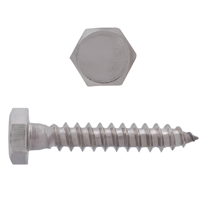H. Paulin (680) 5003-313 Paulin 1/4" x 1-1/2" Hex Lag Bolts 18.8 Stainless Steel 50 pcs